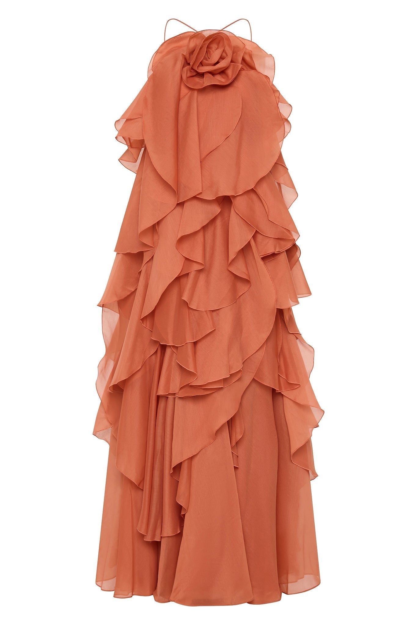 Robe longue femme soirées cérémonie détails sculpturaux – Image 7