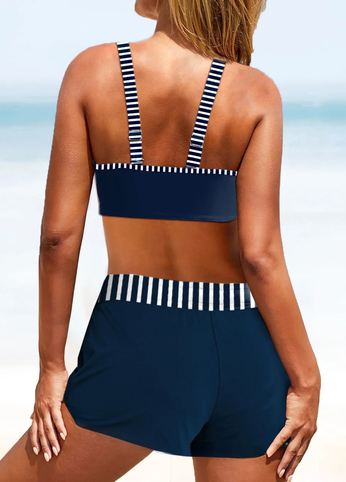 Maillot de bain femme dos nu short ajustable – Image 6