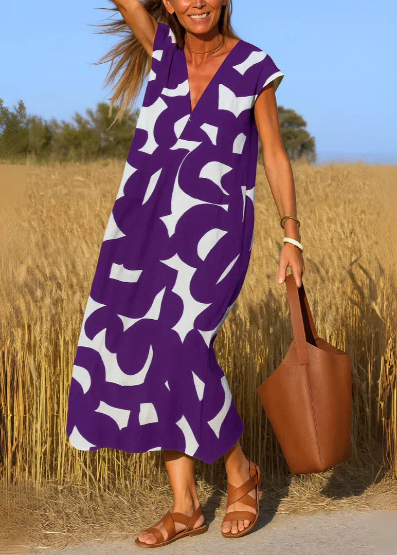 Robe femme légère imprimé graphique été – Image 6