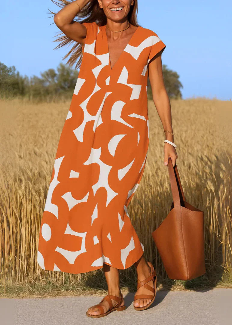 Robe femme légère imprimé graphique été – Image 4