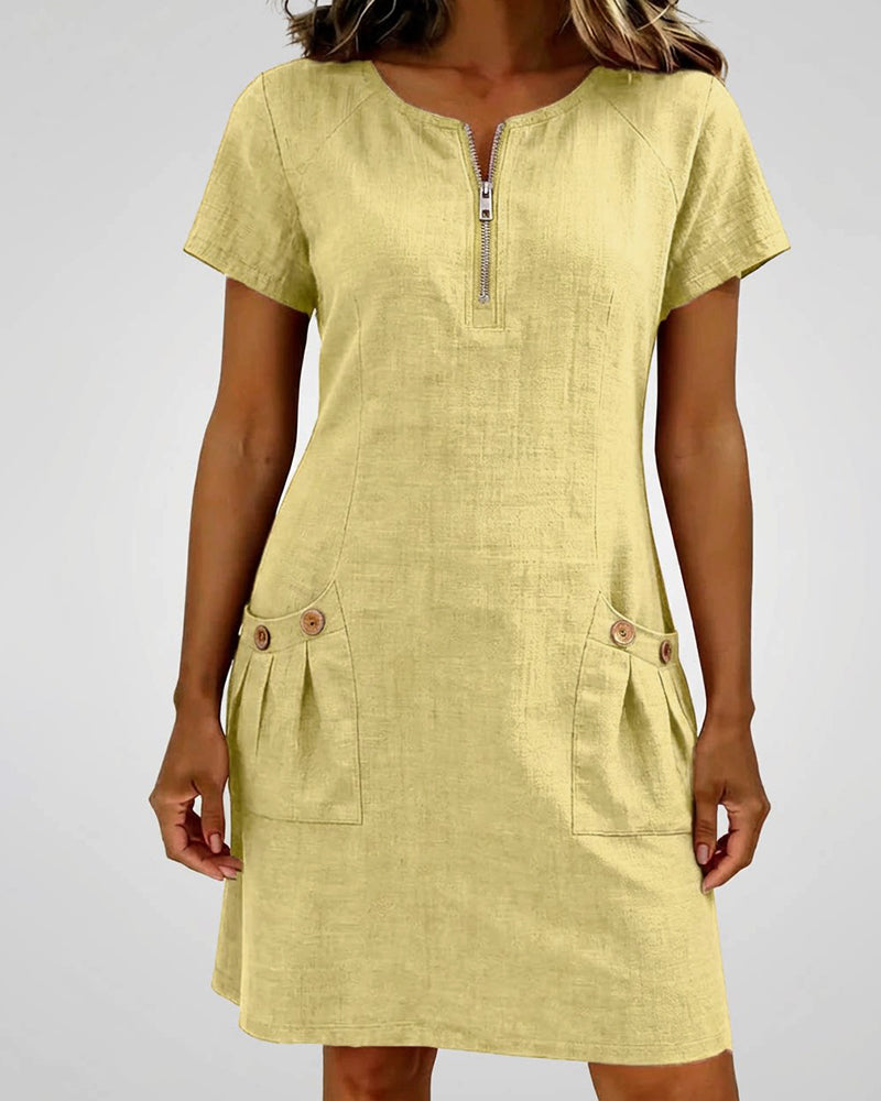 Robe femme manches courtes raglan confortable été – Image 6