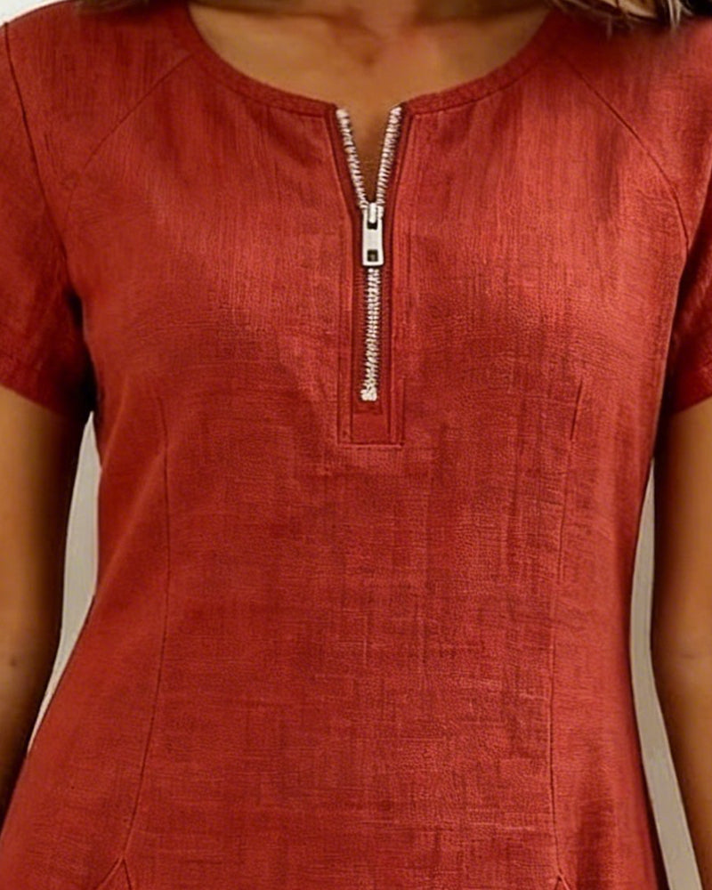 Robe femme manches courtes raglan confortable été – Image 8