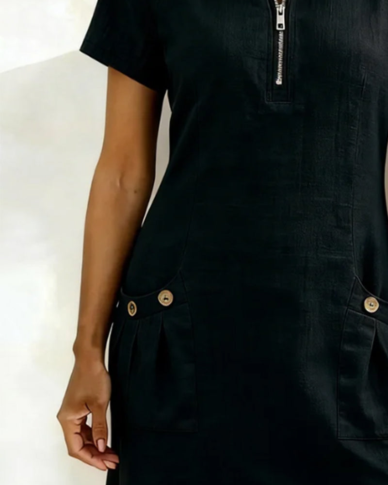 Robe femme manches courtes raglan confortable été – Image 9