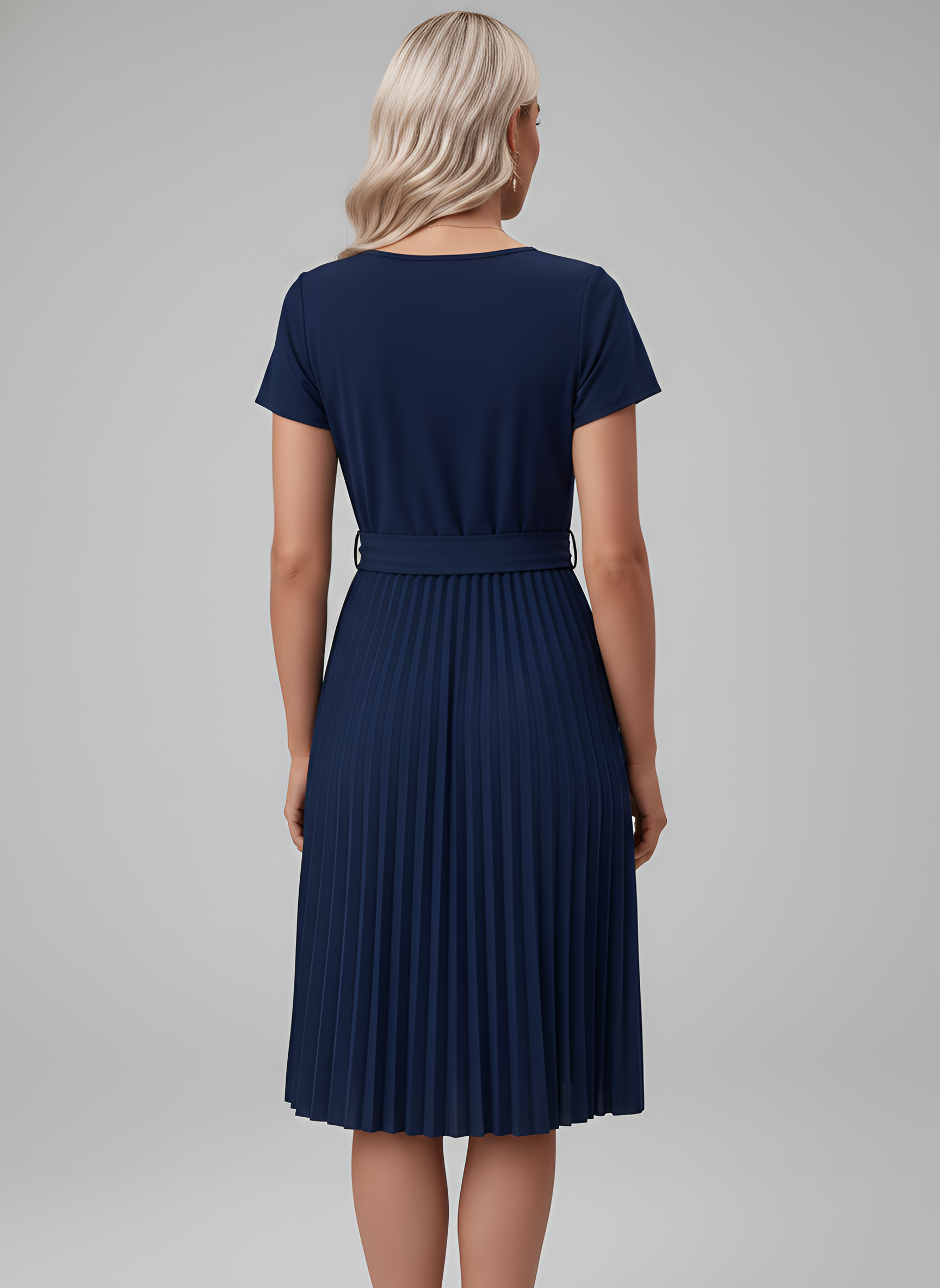 Robe femme midi effet amincissant confort quotidien – Image 9
