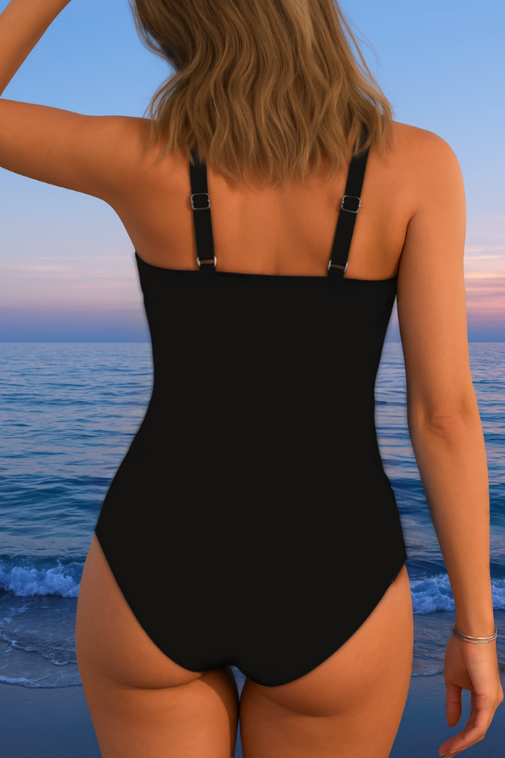 Maillot de bain femme imprimé néon contrôle ventre – Image 6