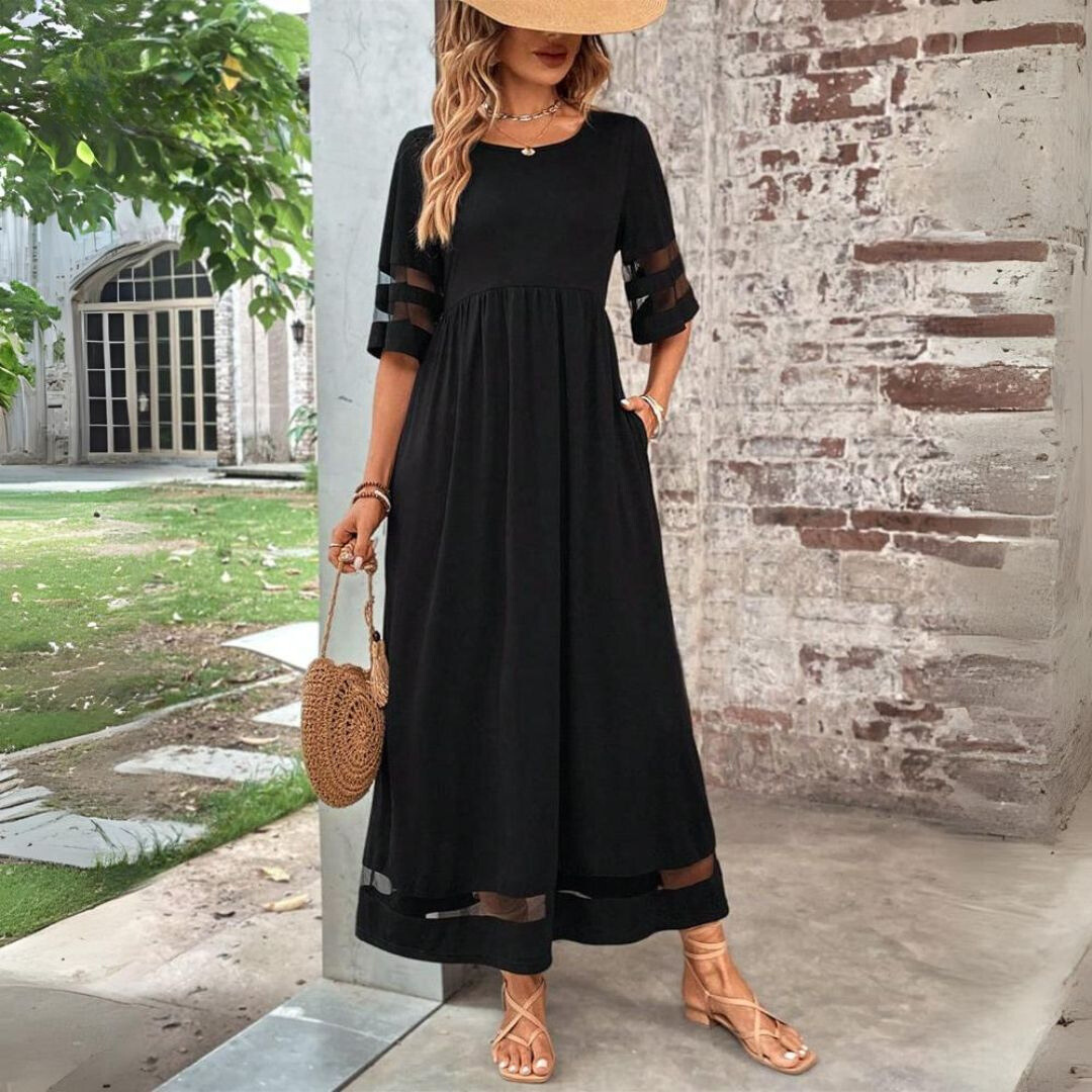 Robe longue femme fluide coupe flatteuse – Image 2