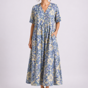 Robe femme fluide taille haute légère pour l'été