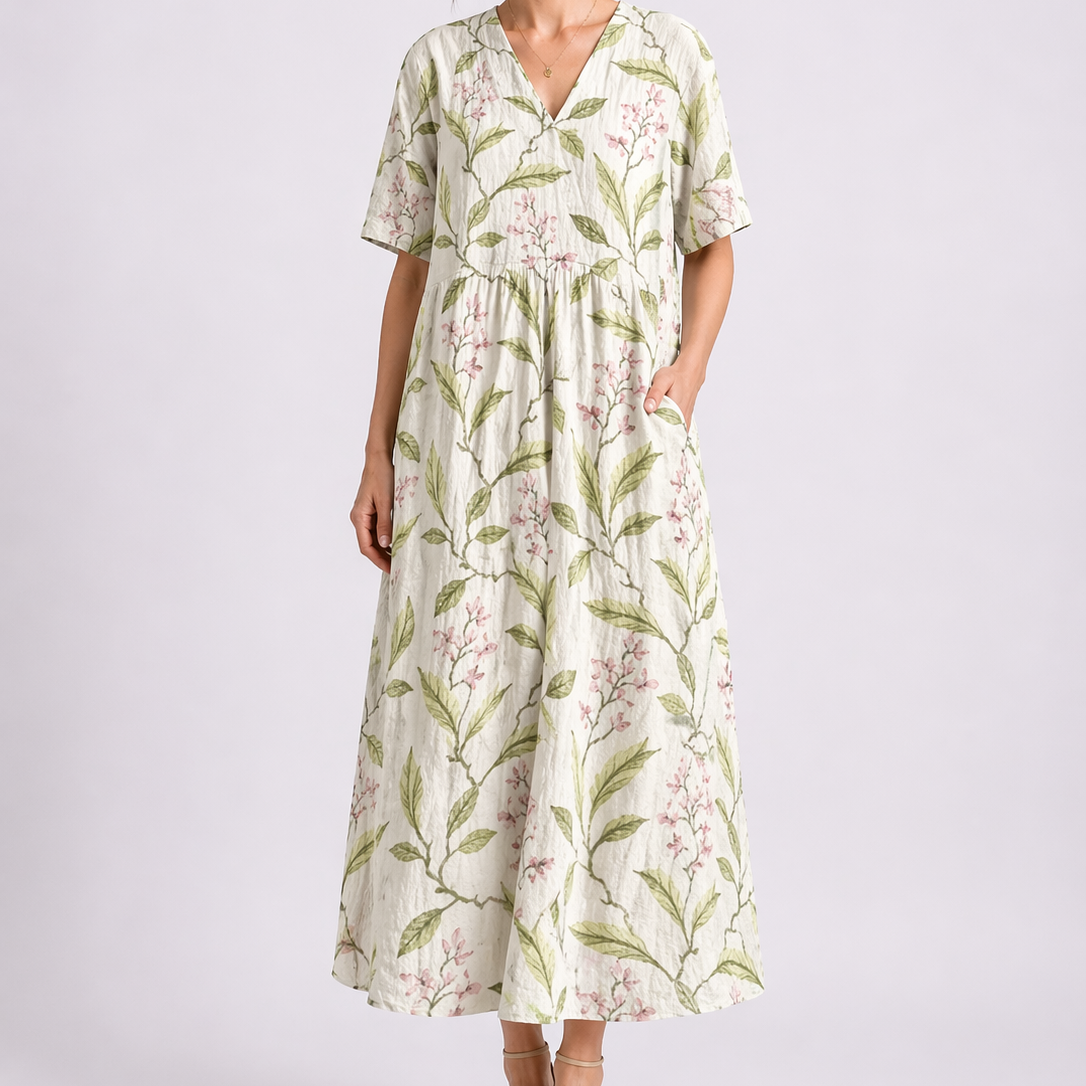 Robe femme fluide taille haute légère pour l'été – Image 9
