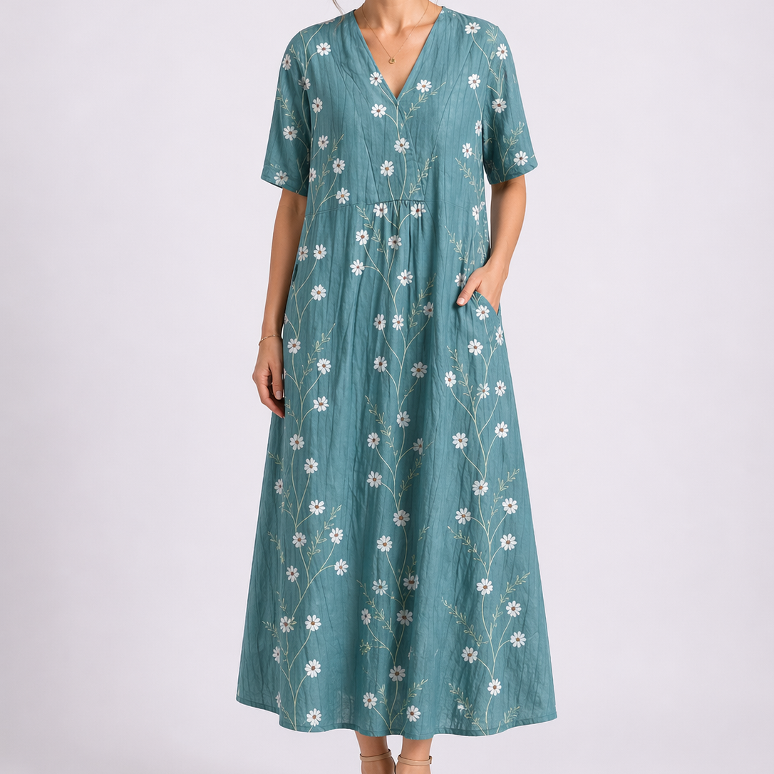 Robe femme fluide taille haute légère pour l'été – Image 6
