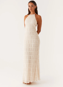 Robe femme fluide halter ajustable doublée mariage