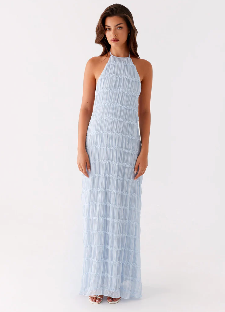 Robe femme fluide halter ajustable doublée mariage – Image 3