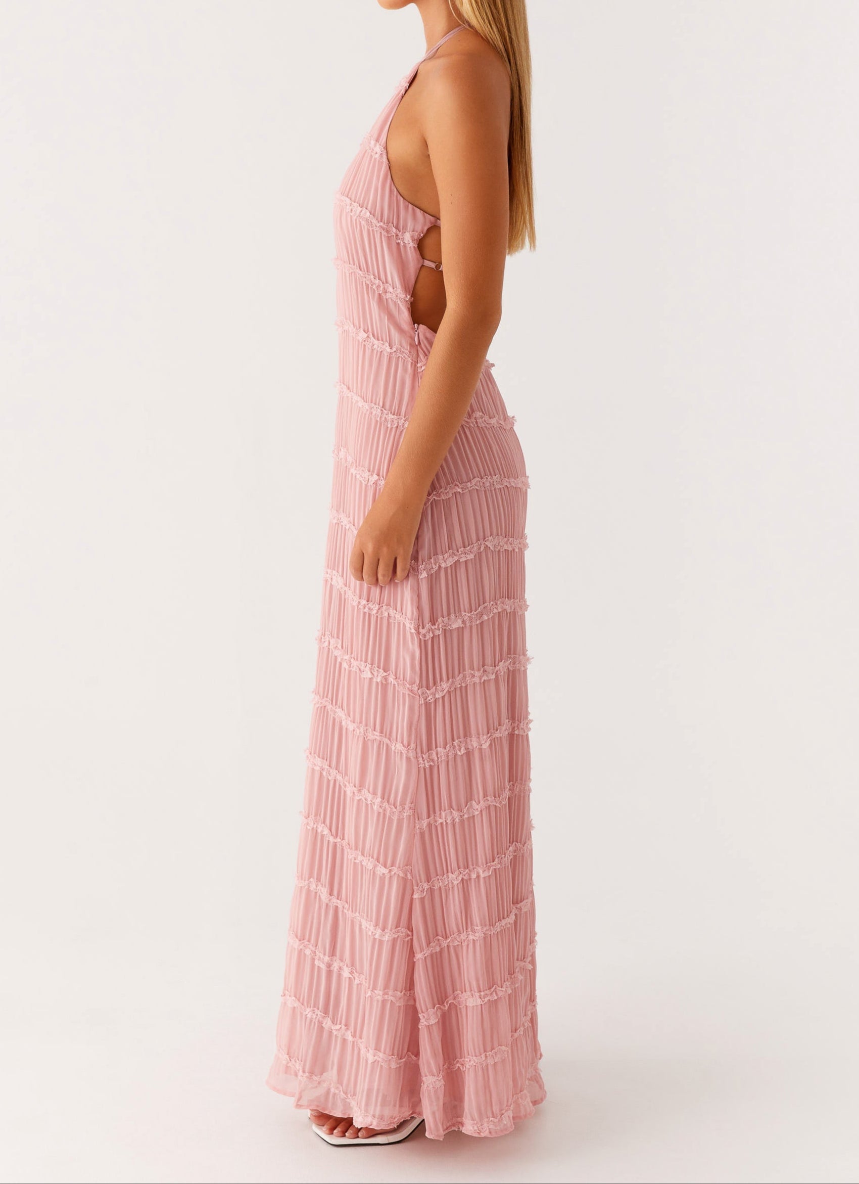 Robe femme fluide halter ajustable doublée mariage – Image 9