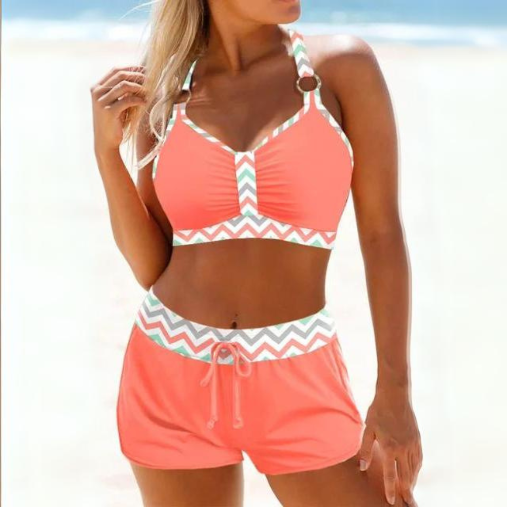 Maillot de bain femme dos nu short ajustable – Image 4