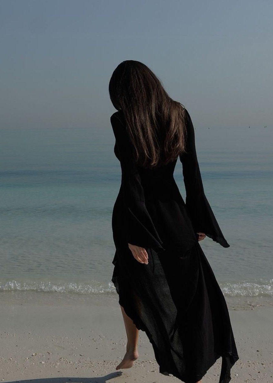 Robe femme de plage longue fluide à volants – Image 7