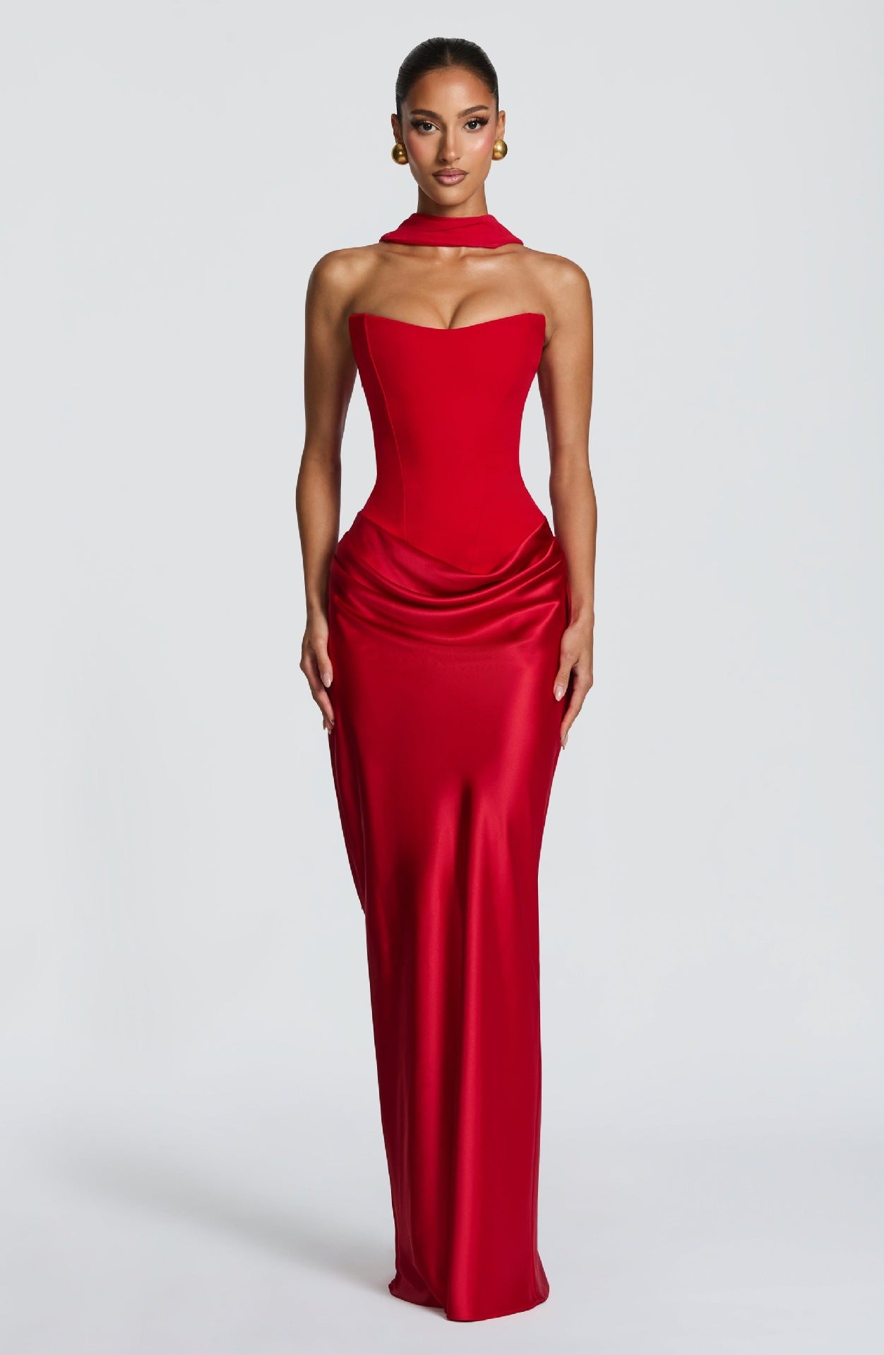 Robe femme satinée corset soirée moulante – Image 6