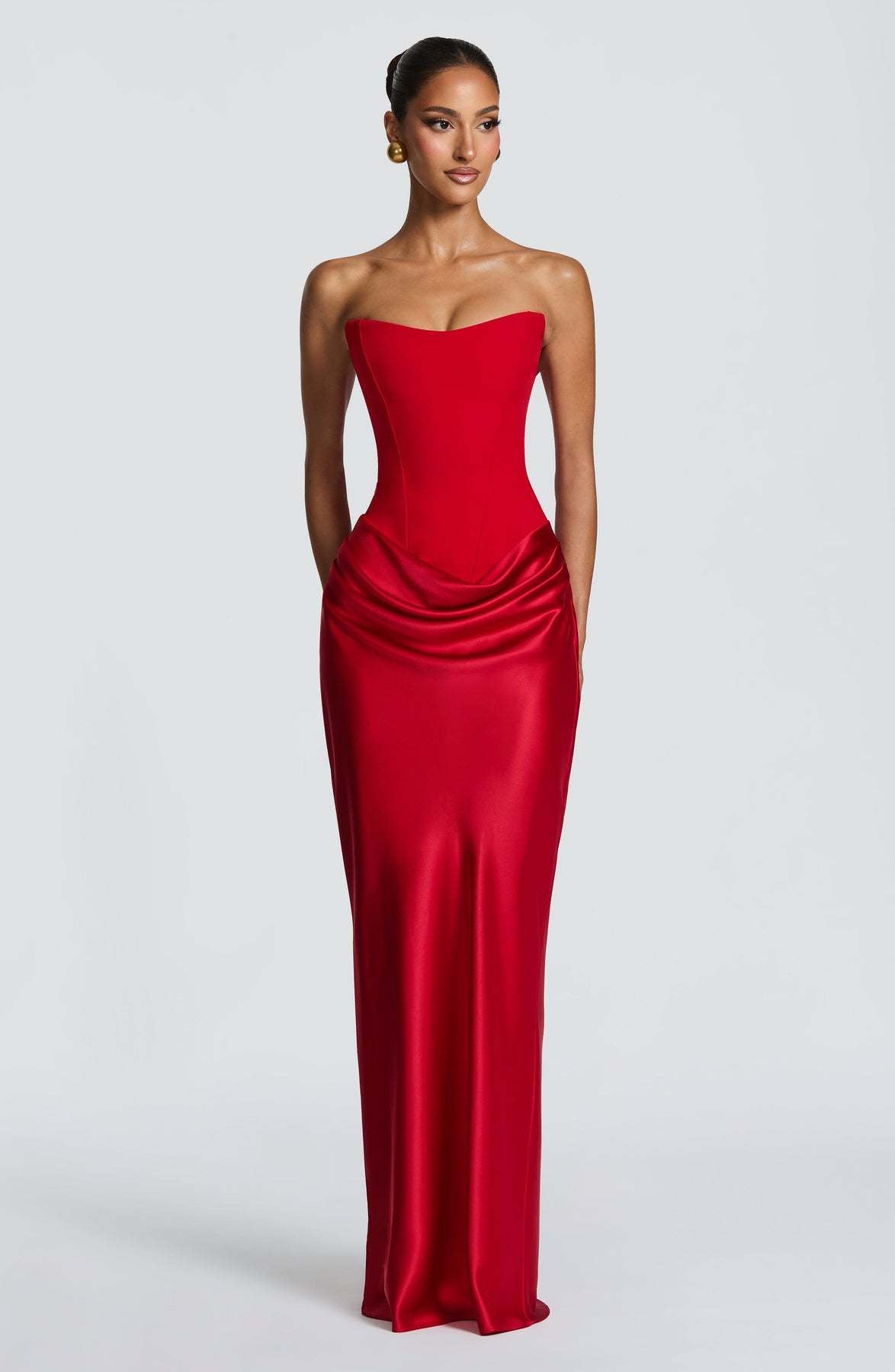 Robe femme satinée corset soirée moulante – Image 29