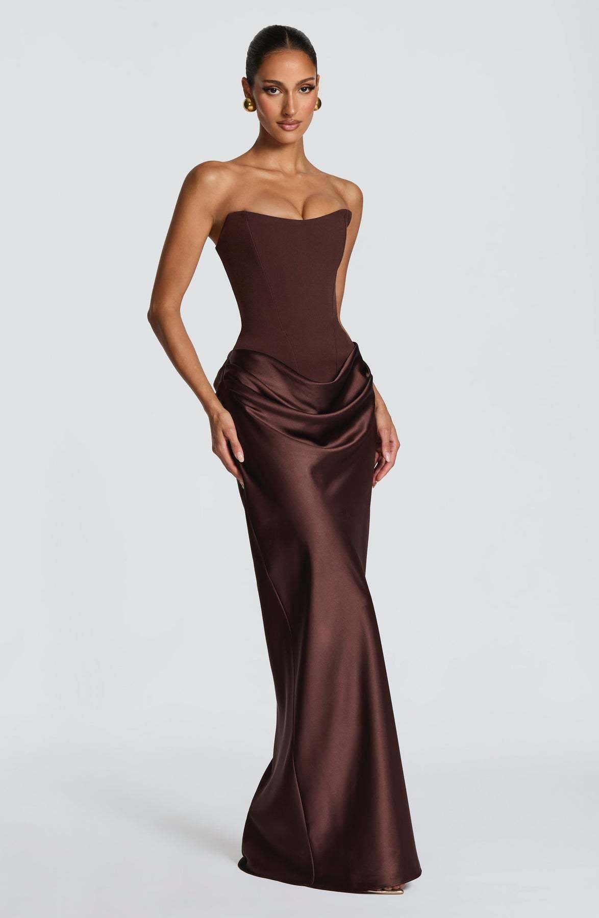Robe femme satinée corset soirée moulante – Image 15