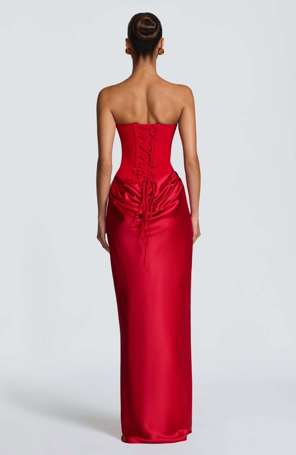 Robe femme satinée corset soirée moulante – Image 28