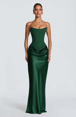 Robe femme satinée corset soirée moulante