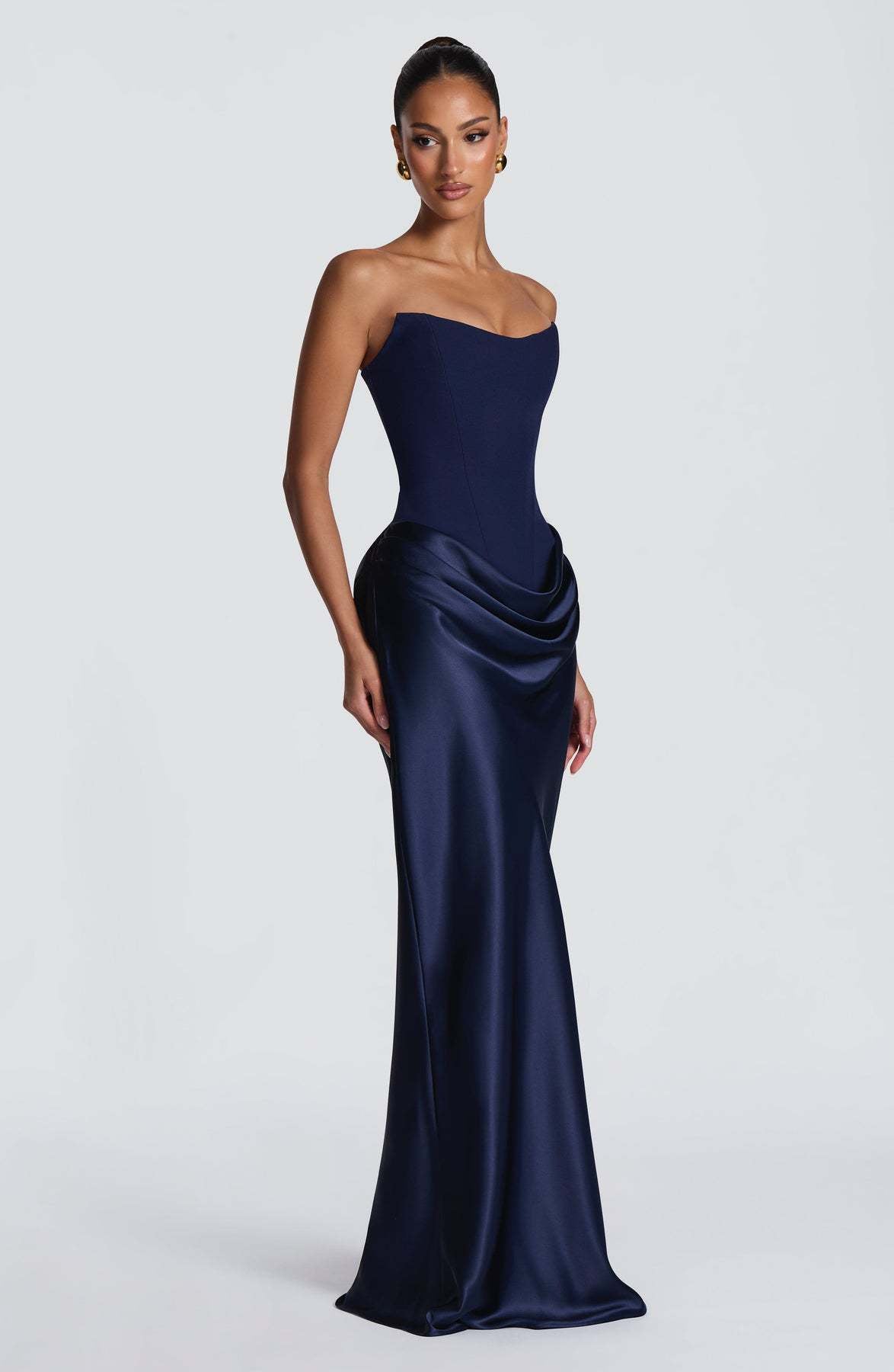 Robe femme satinée corset soirée moulante – Image 12