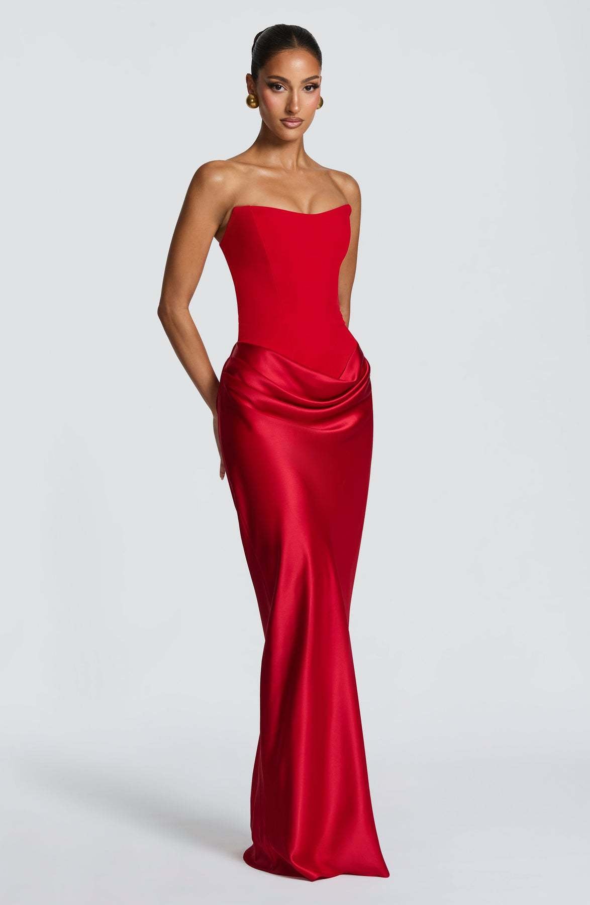 Robe femme satinée corset soirée moulante – Image 30