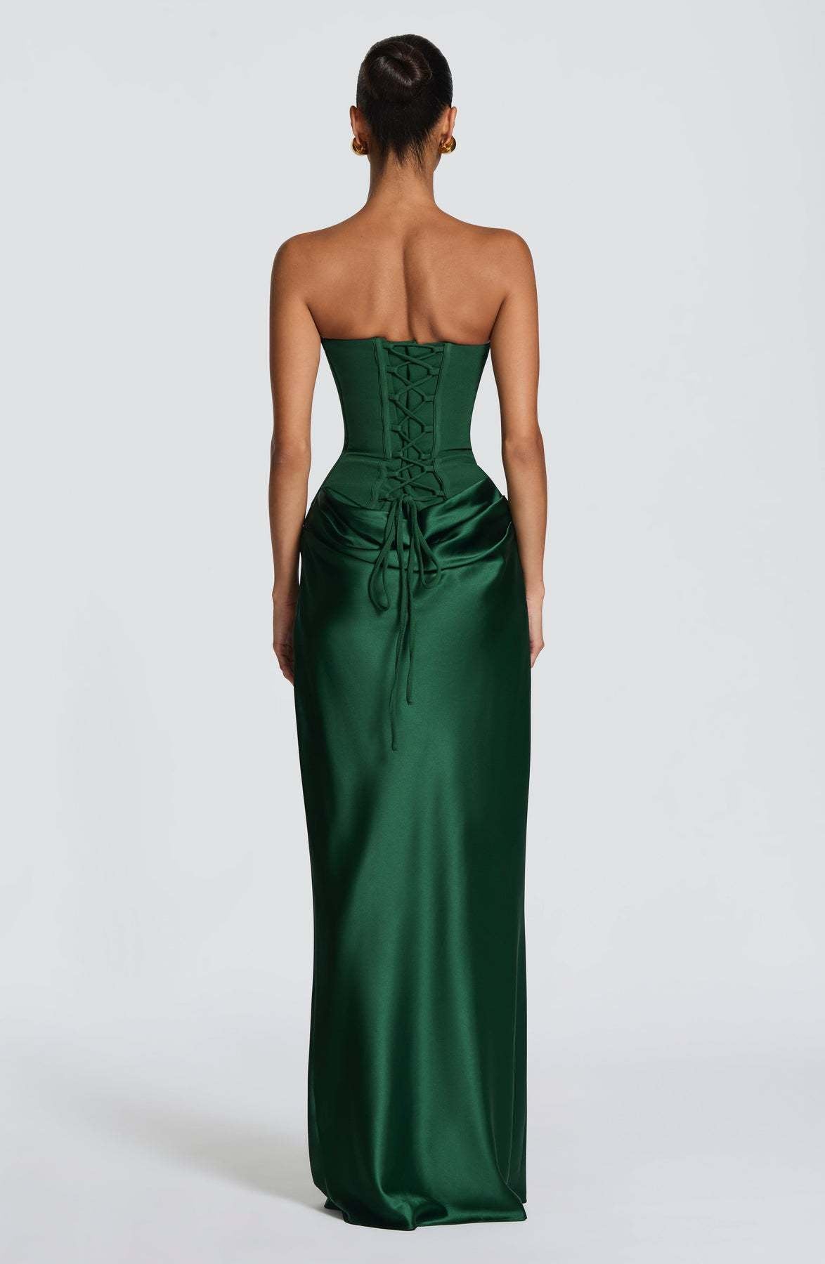 Robe femme satinée corset soirée moulante – Image 8