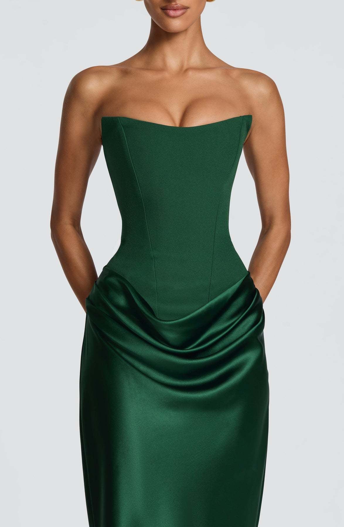 Robe femme satinée corset soirée moulante – Image 9