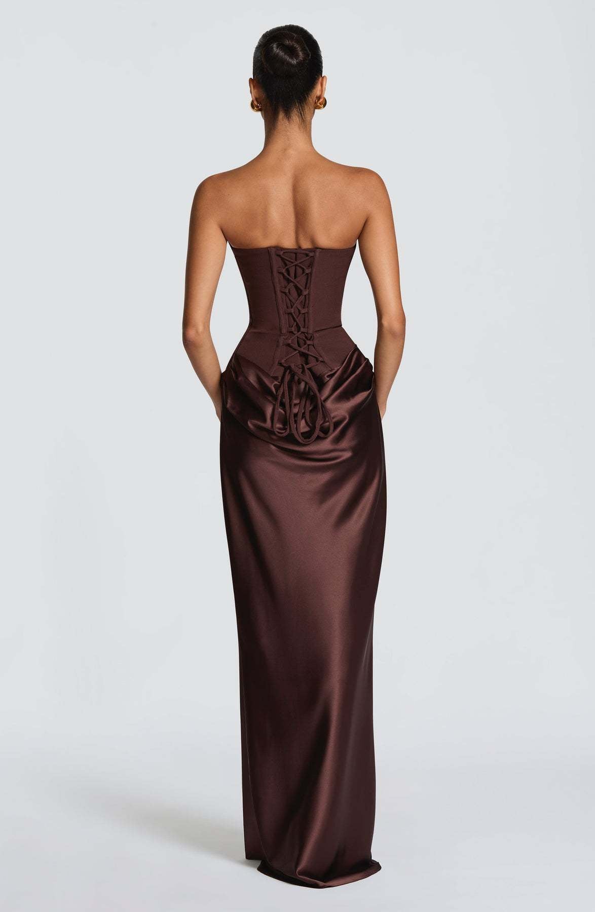 Robe femme satinée corset soirée moulante – Image 14