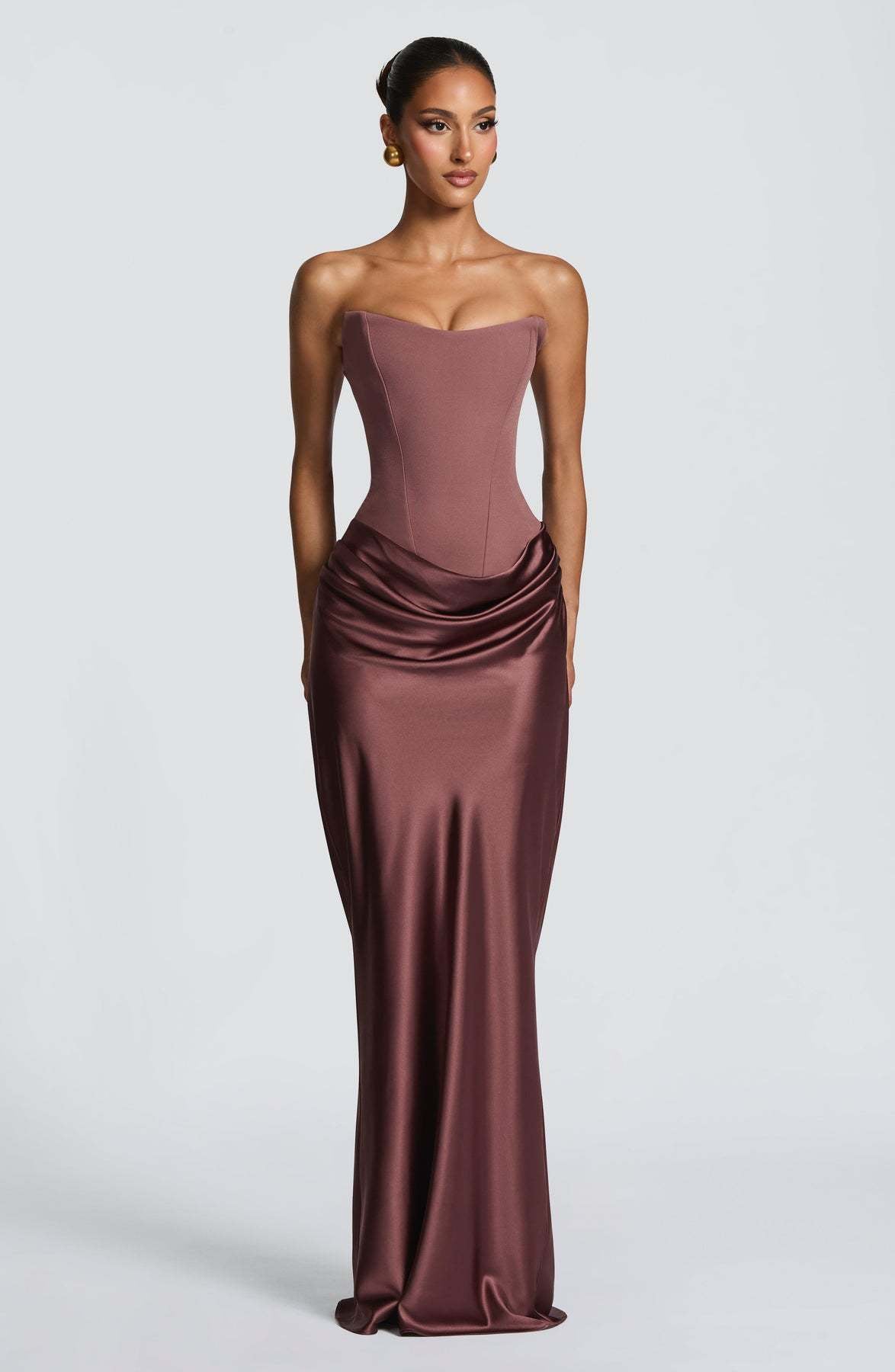Robe femme satinée corset soirée moulante – Image 4
