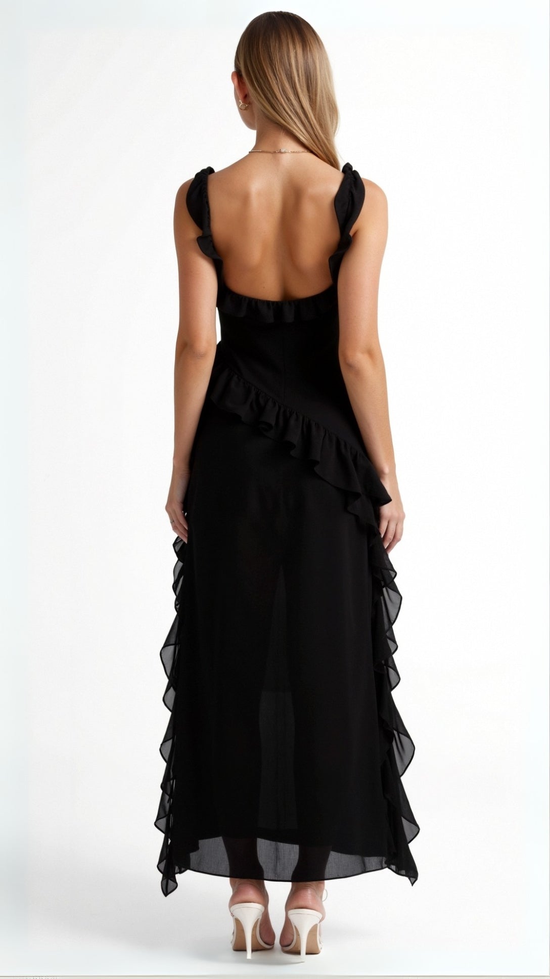 Robe femme longue à fente avant et haut ajusté – Image 7