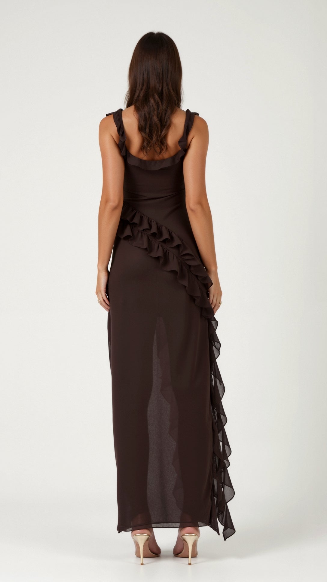 Robe femme longue à fente avant et haut ajusté – Image 8