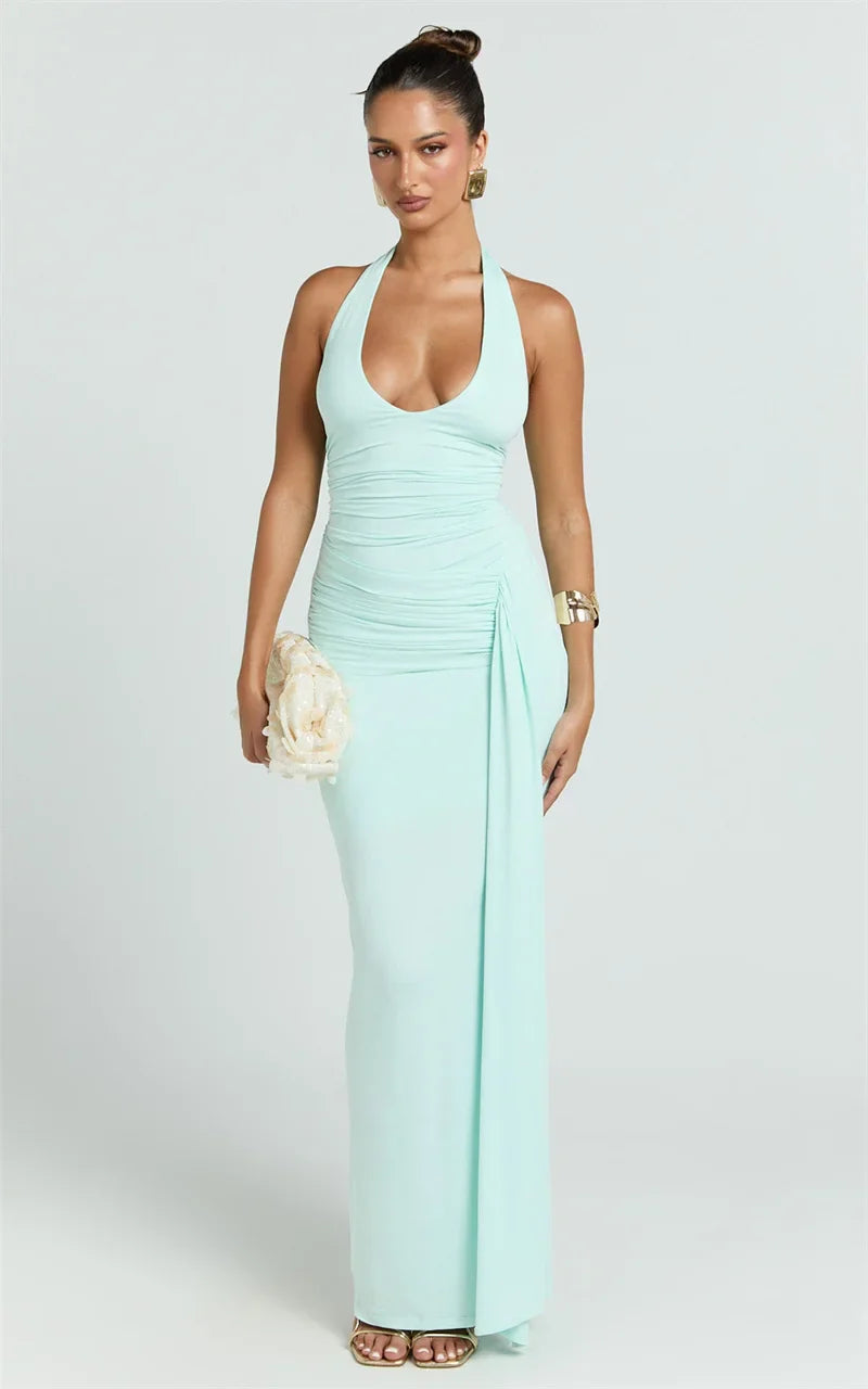 Robe femme maxi décolleté V plongeant dos nu – Image 7