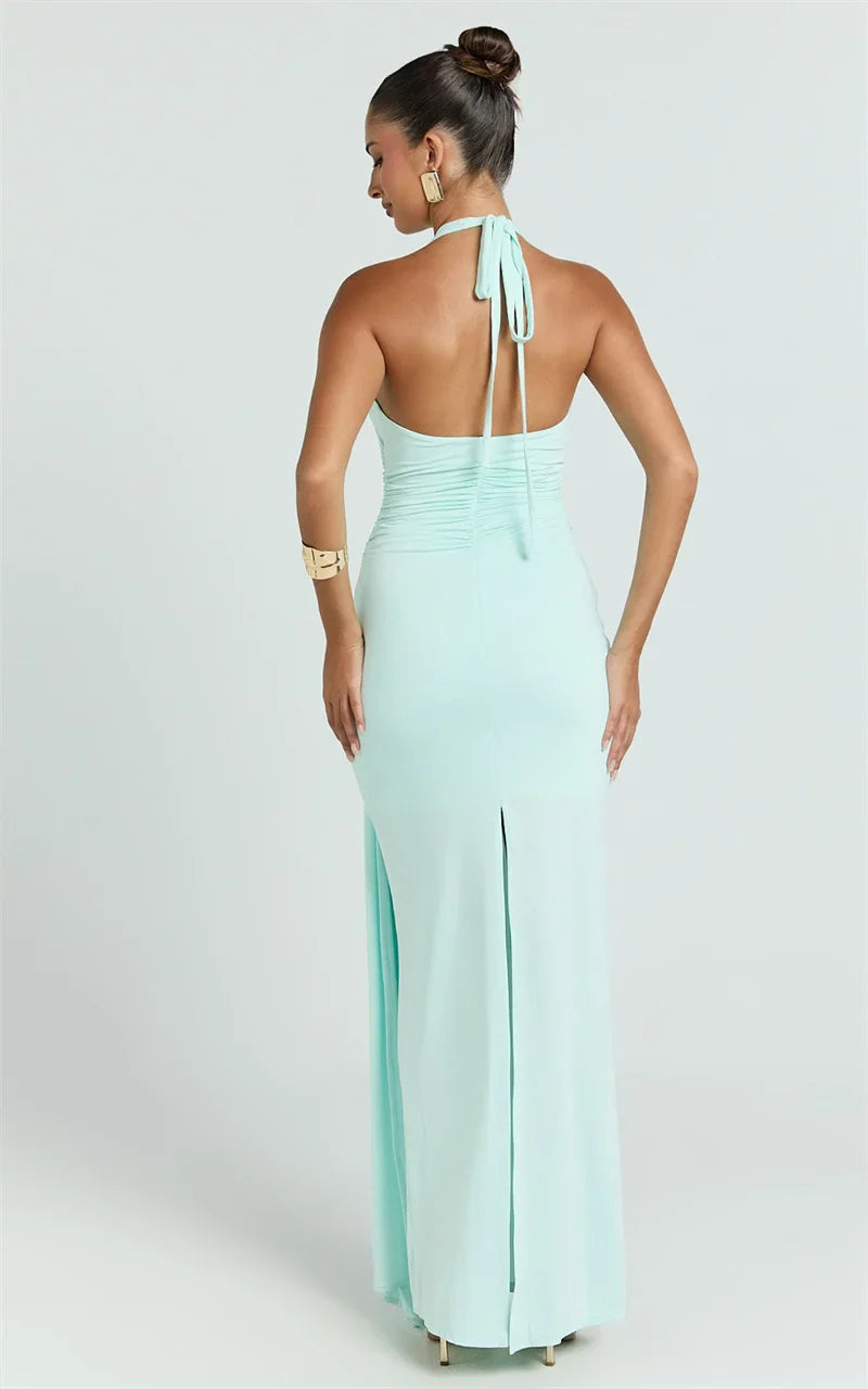 Robe femme maxi décolleté V plongeant dos nu – Image 10