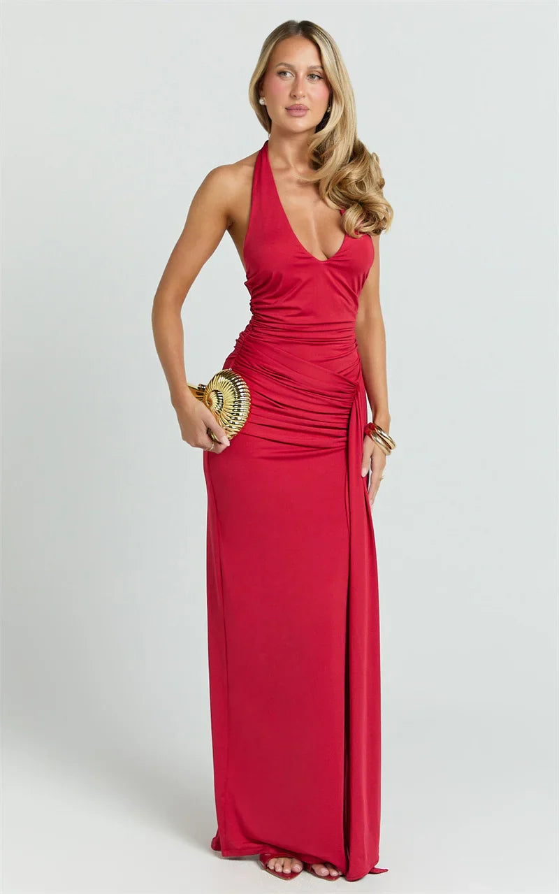 Robe femme maxi décolleté V plongeant dos nu – Image 11