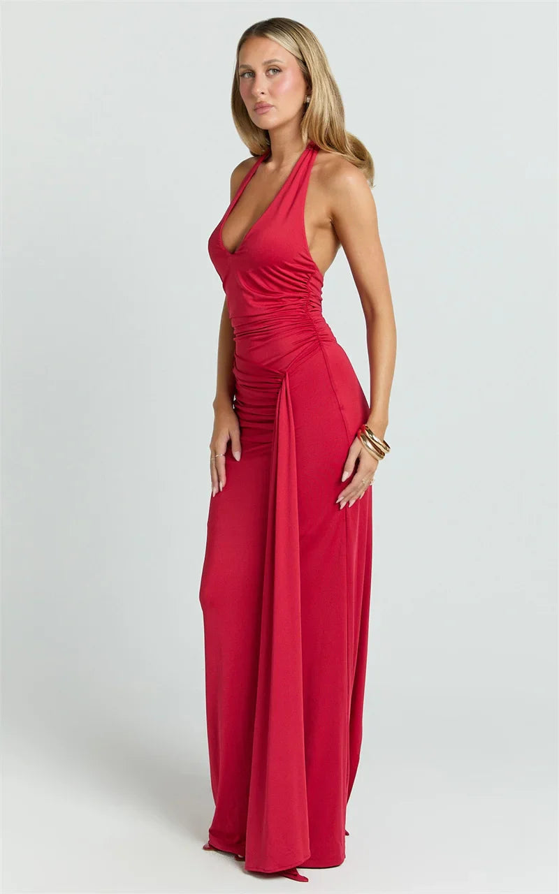 Robe femme maxi décolleté V plongeant dos nu – Image 12