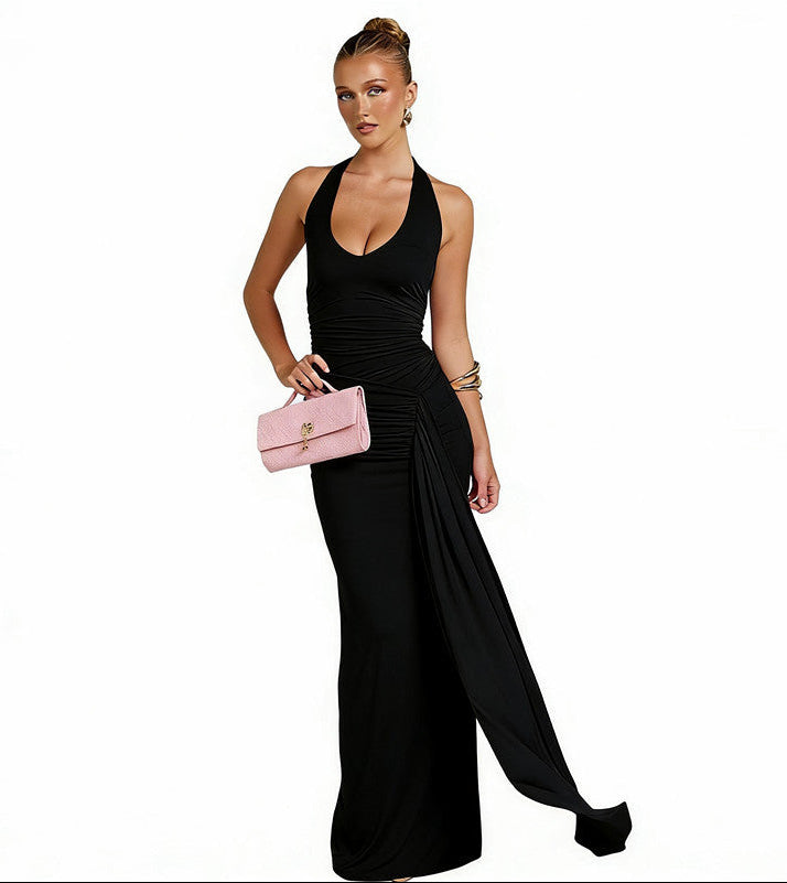Robe femme maxi décolleté V plongeant dos nu – Image 4