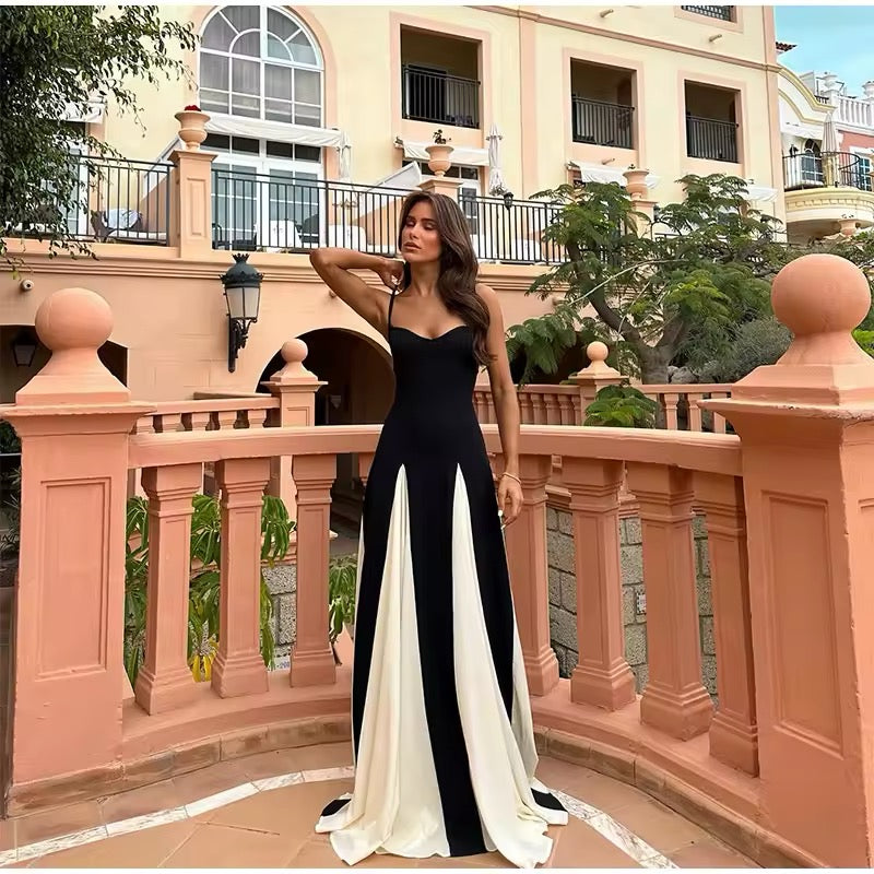 Robe femme longue décolleté cœur ourlet évasé – Image 4