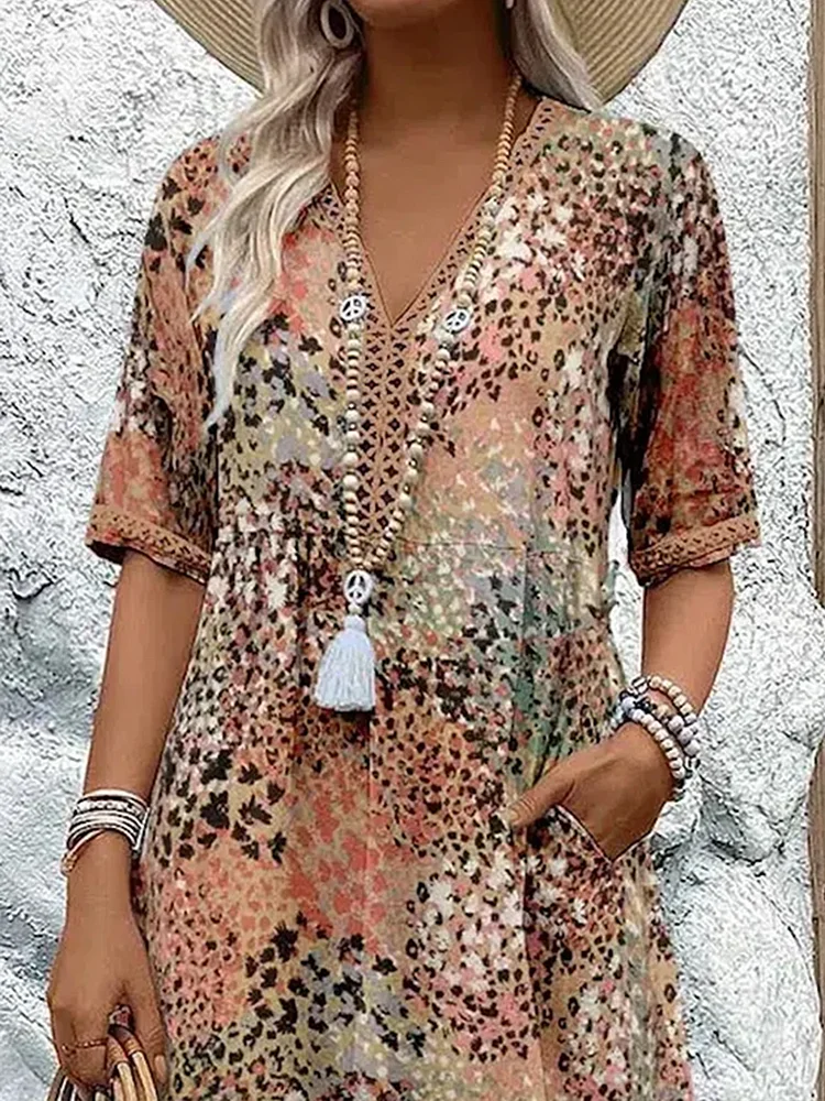 Robe femme col V légère et respirante – Image 6