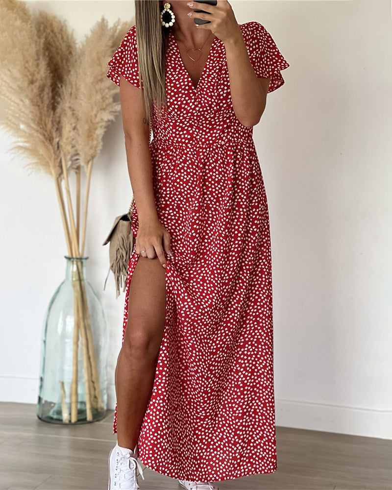 Robe Femme A-line estivale fente latérale – Image 2