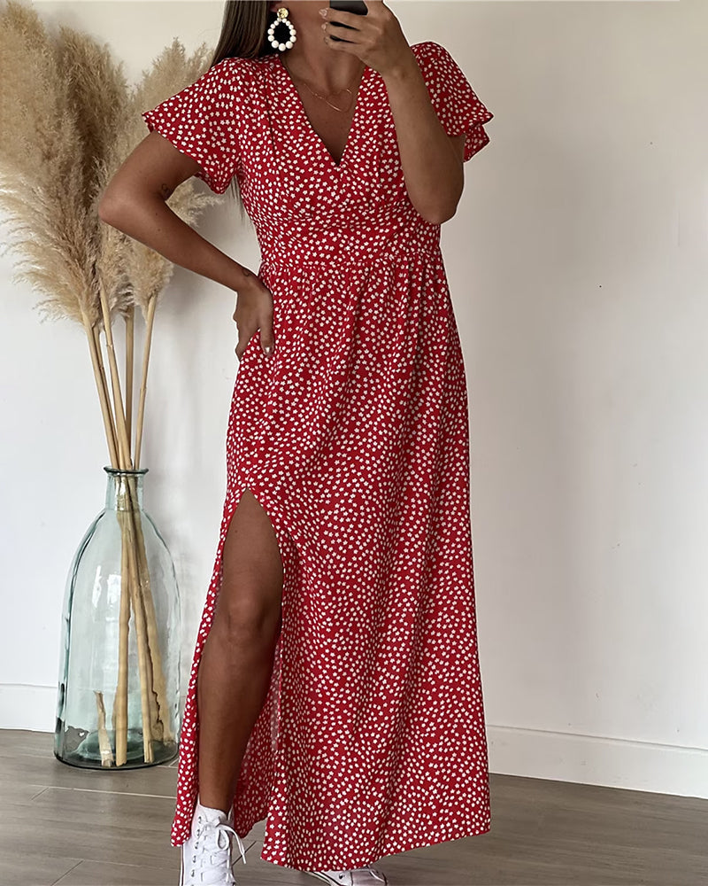 Robe Femme A-line estivale fente latérale – Image 5