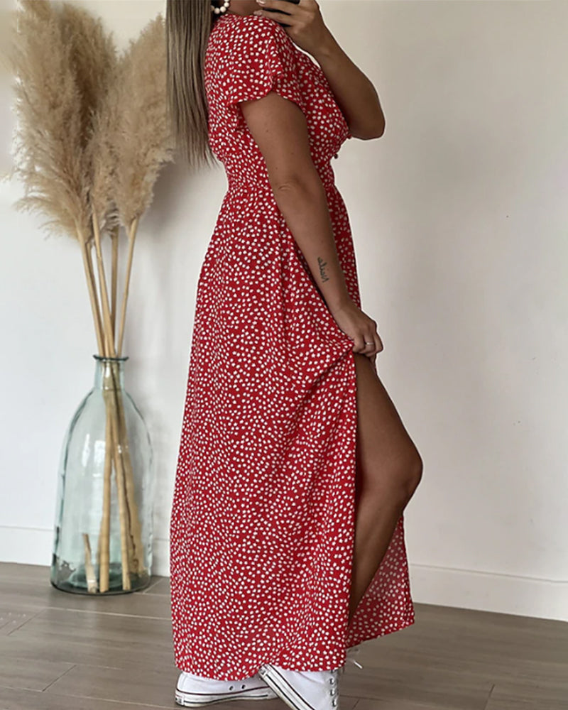 Robe Femme A-line estivale fente latérale – Image 9