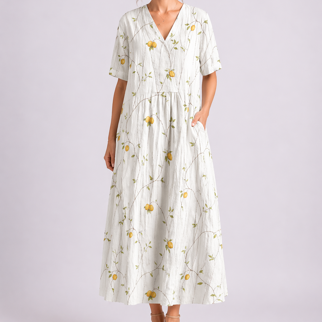 Robe femme fluide taille haute légère pour l'été – Image 8