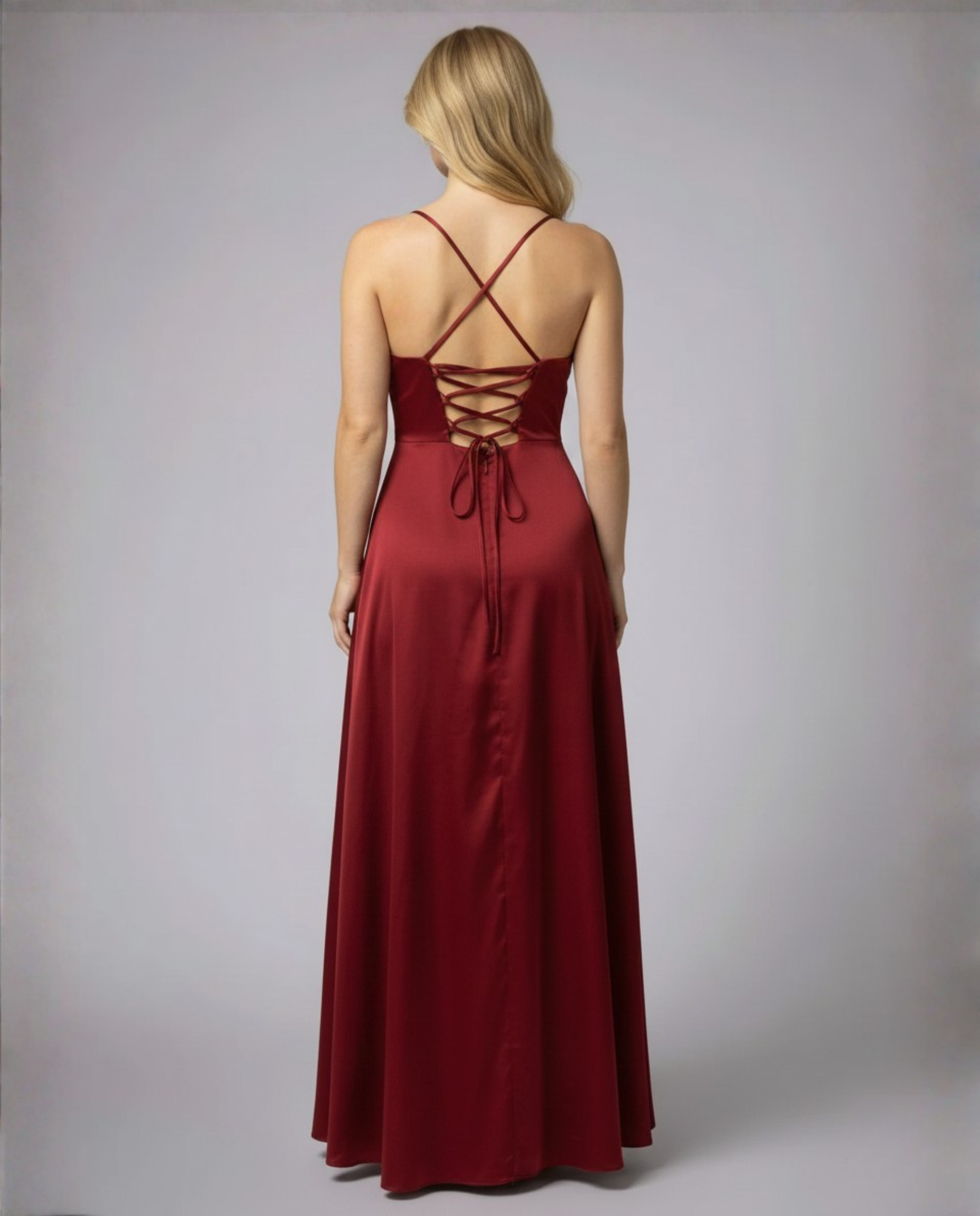 Robe femme silhouette flatteuse bretelles fines fluide – Image 9