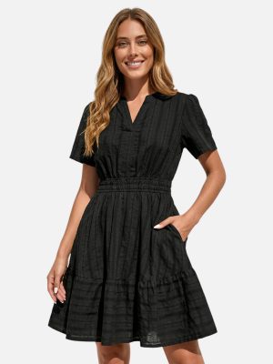 Robe femme respirante taille élastique poches