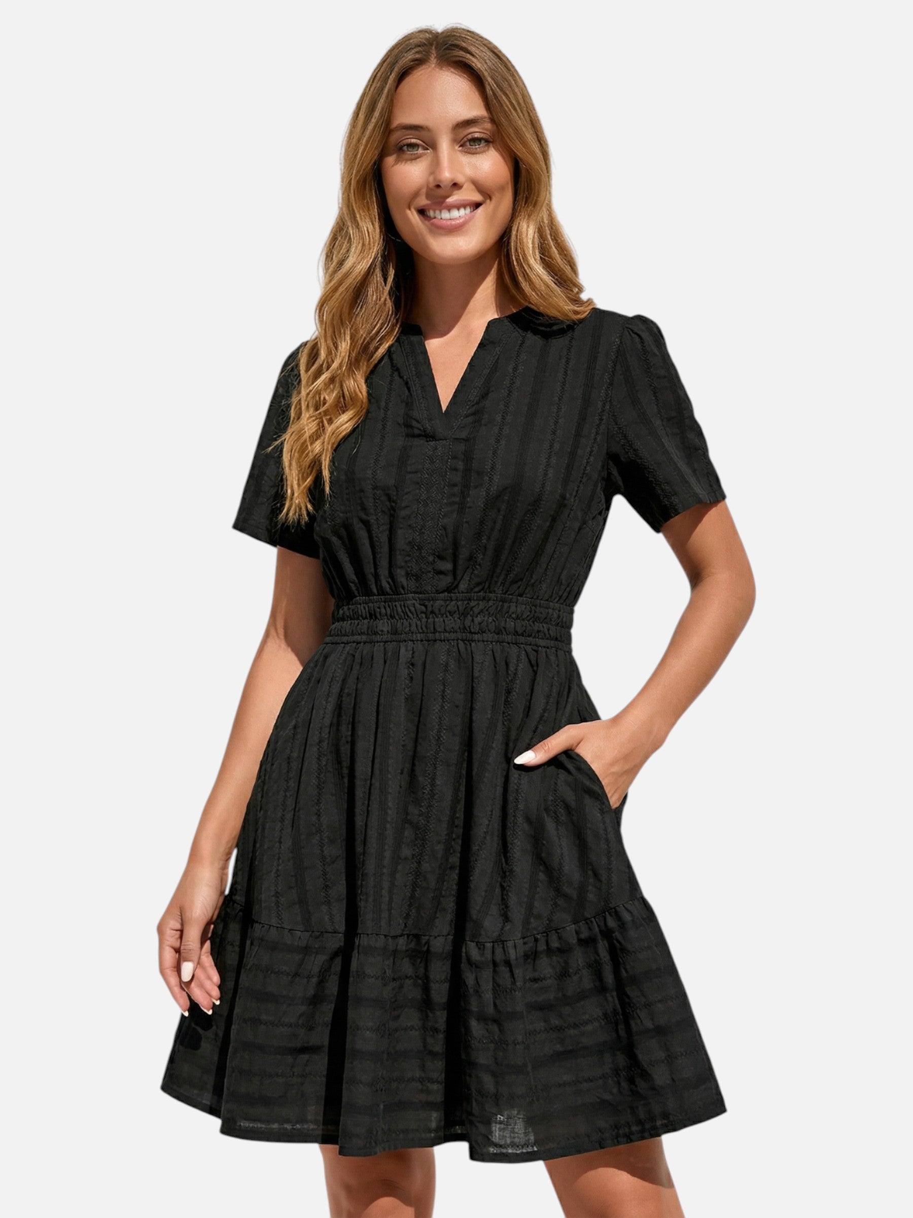 Robe femme respirante taille élastique poches