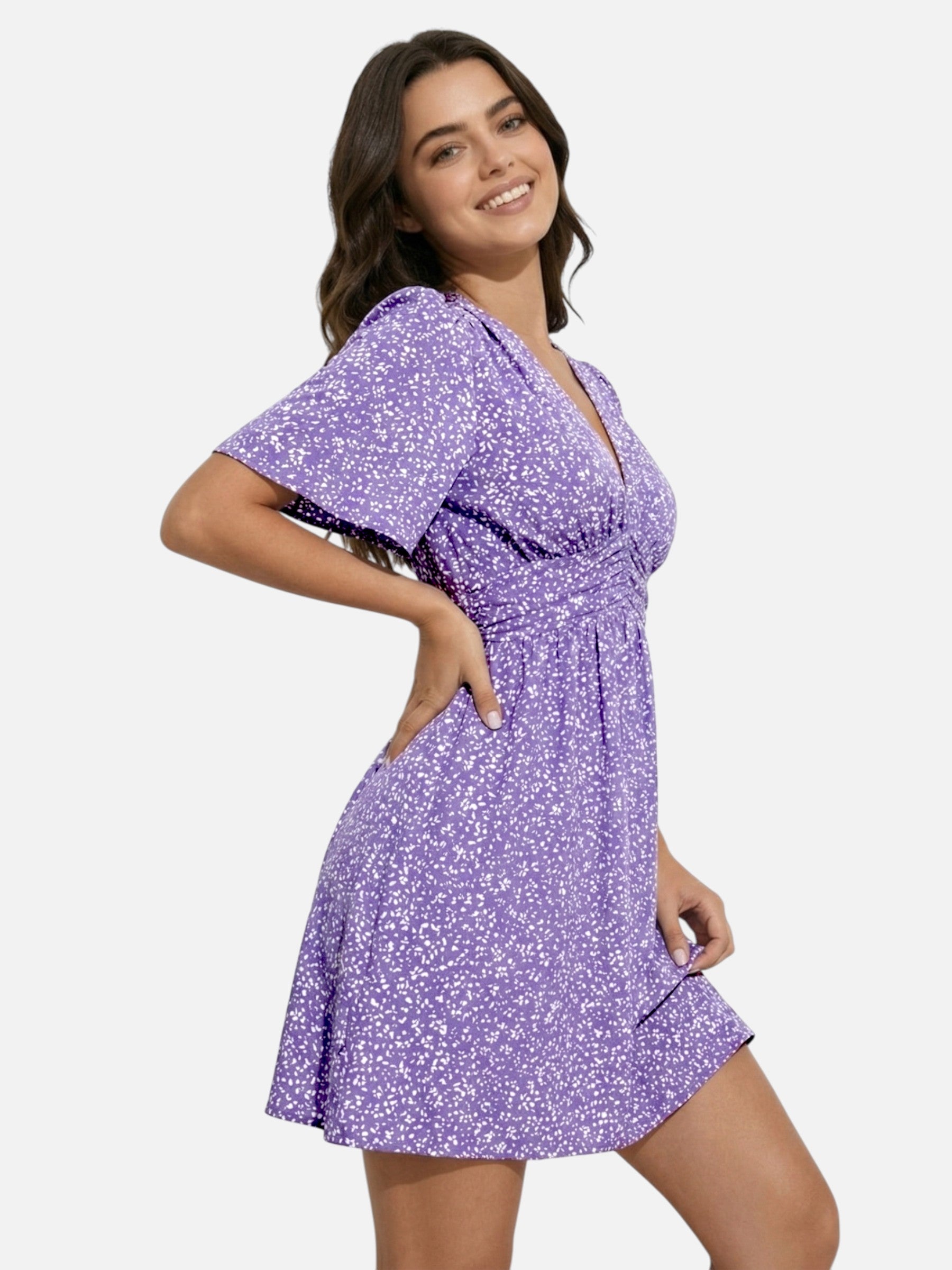 Robe femme légère respirante taille froncée été – Image 9