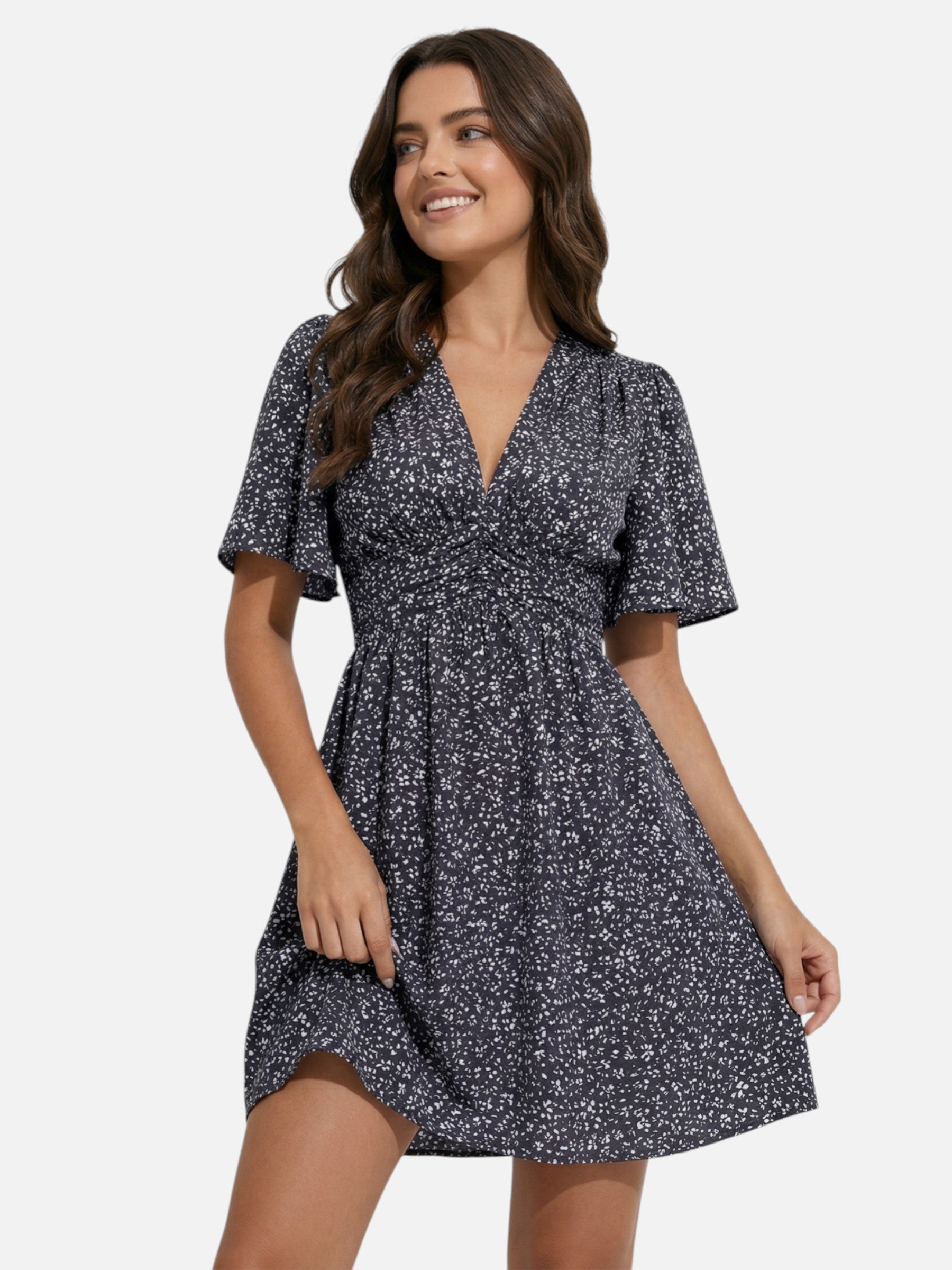Robe femme légère respirante taille froncée été – Image 2