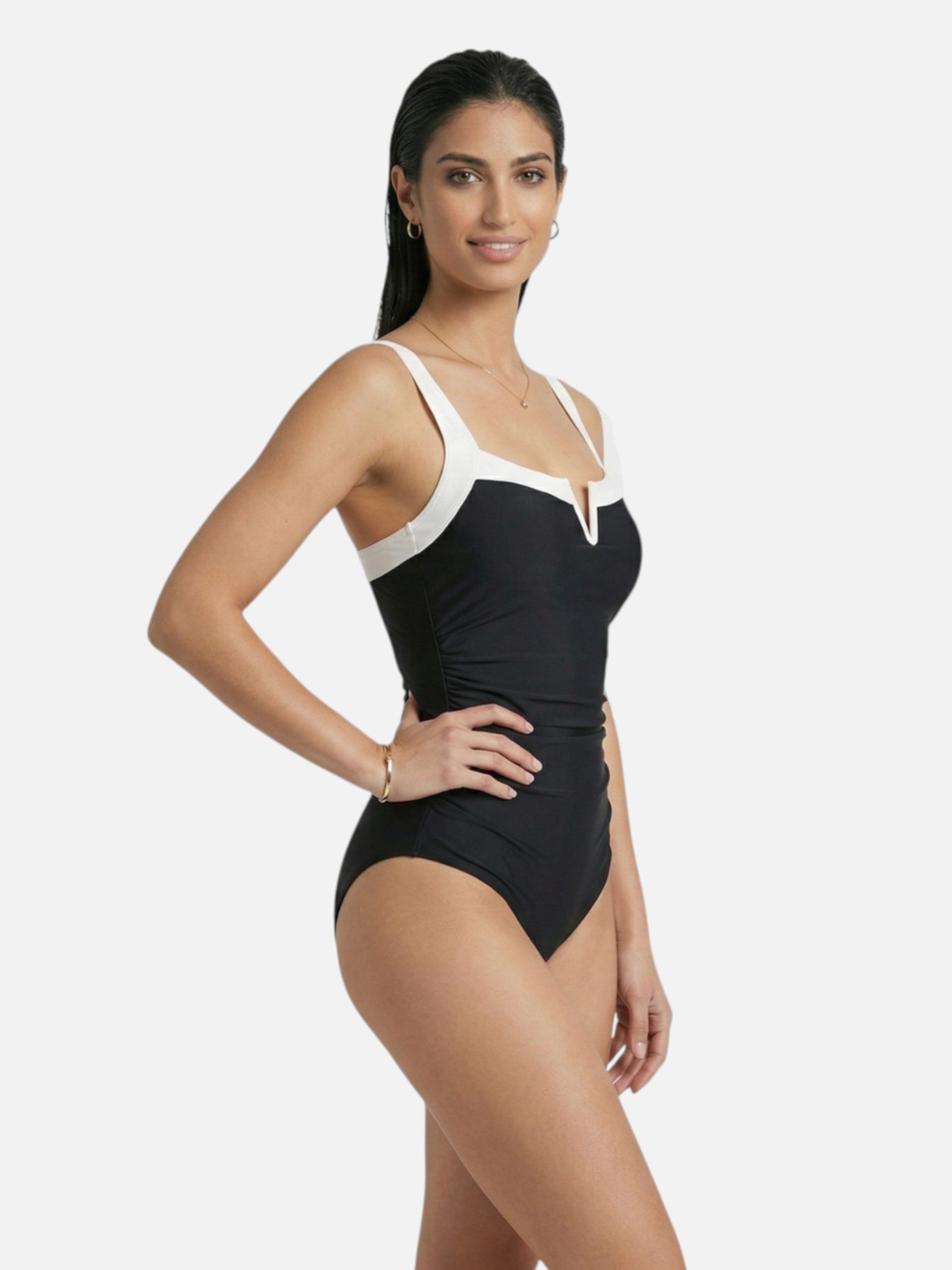 Maillot de bain femme une pièce col carré dos mi-hauteur – Image 6