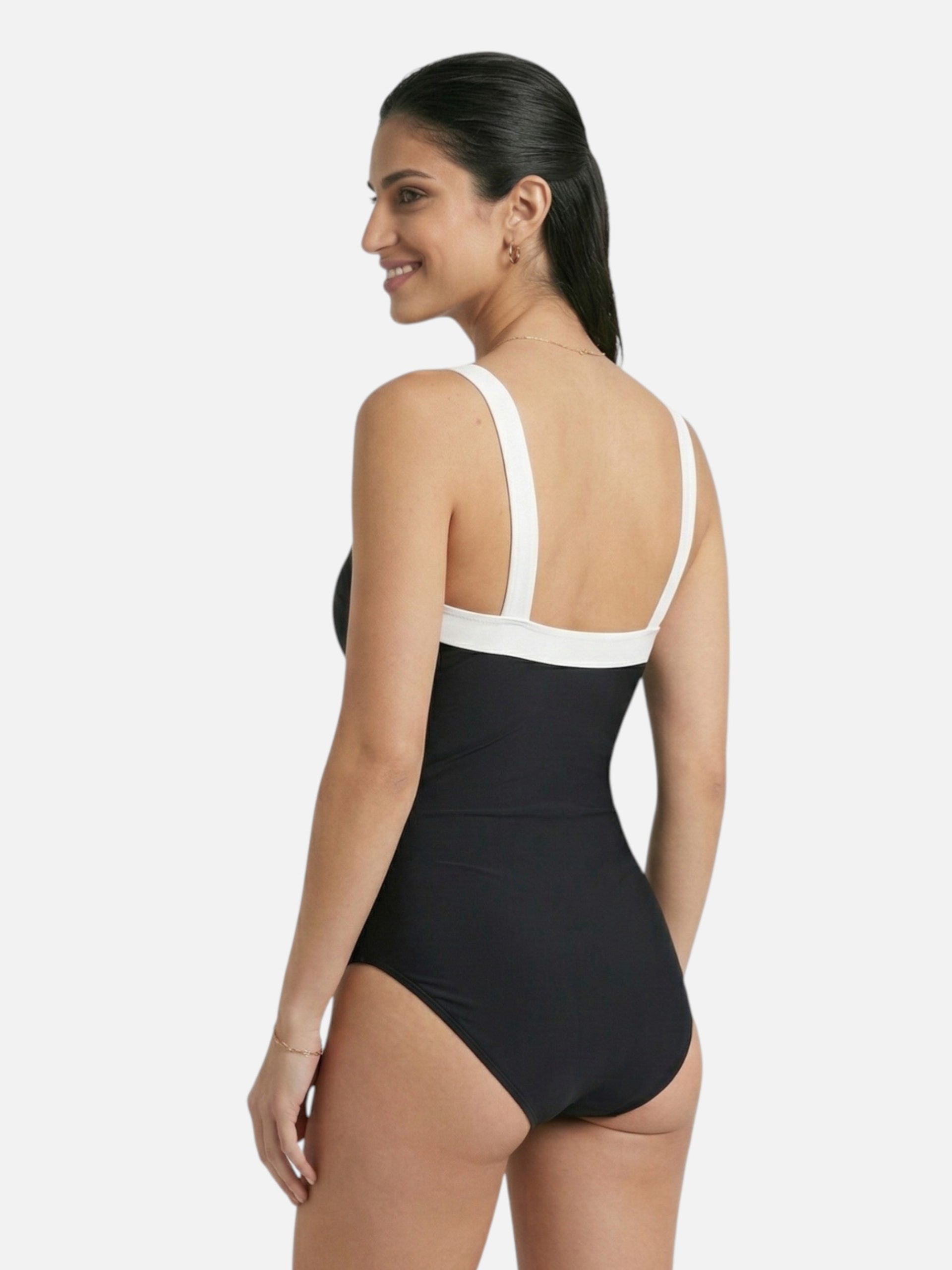 Maillot de bain femme une pièce col carré dos mi-hauteur – Image 7