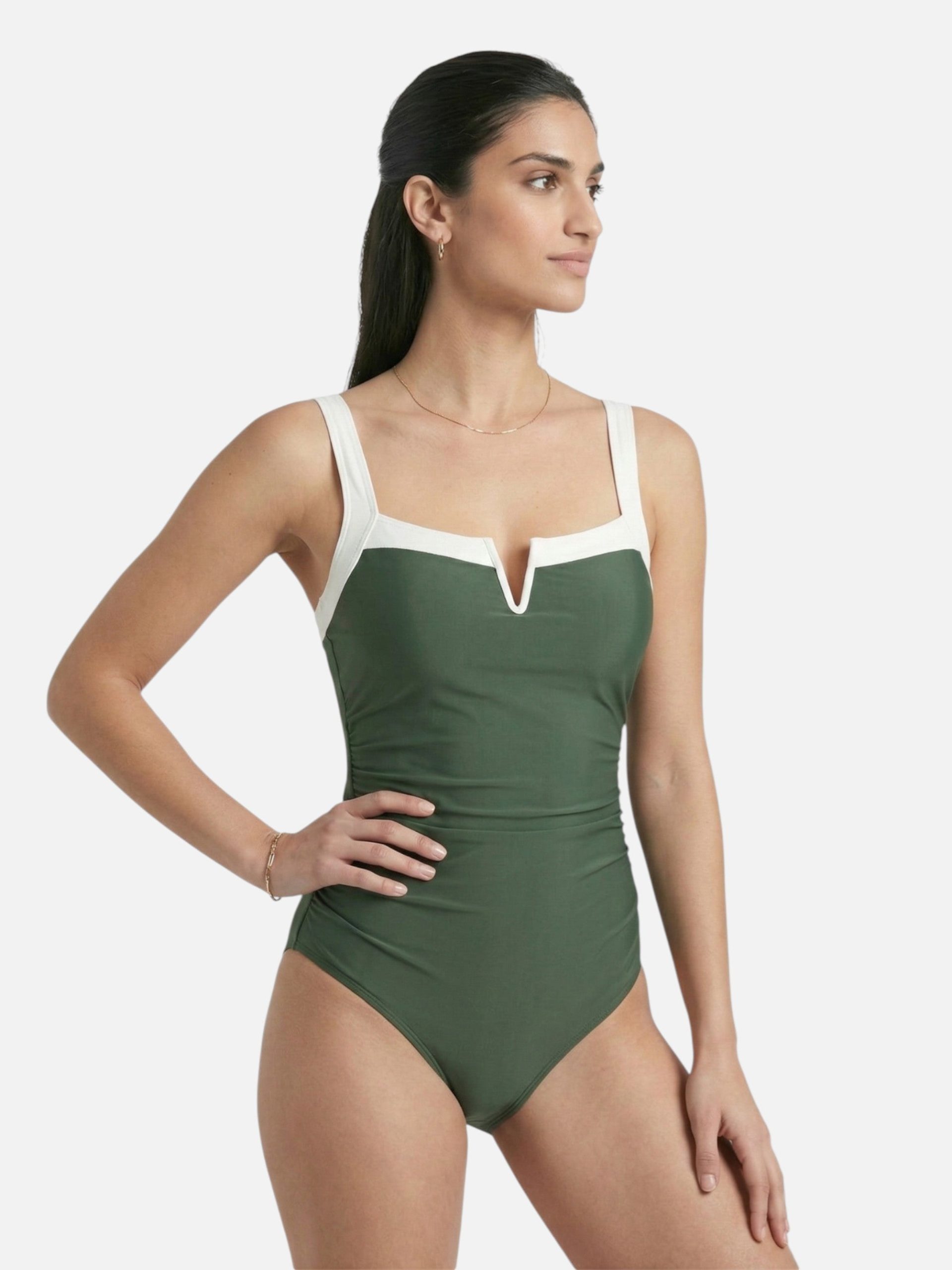 Maillot de bain femme une pièce col carré dos mi-hauteur – Image 5
